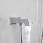 Cero Set, 8" Square Rain Shower and Handheld, Chrome