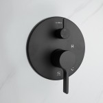 Luviah Set, 8" Round Rain Shower and Handheld, Matte Black