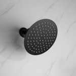 Luviah Set, 8" Round Rain Shower and Handheld, Matte Black