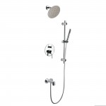 Luviah Set, 8" Round Rain Shower and Handheld, Chrome