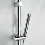 Luviah Set, 8" Round Rain Shower and Handheld, Chrome