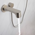 Luviah Set, 8" Round Rain Shower and Handheld, Brushed Nickel