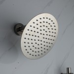 Luviah Set, 8" Round Rain Shower and Handheld, Brushed Nickel