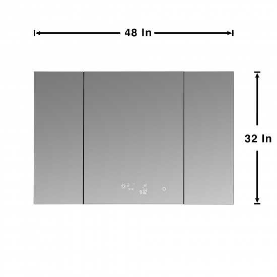 Savera 48" Wide x 32" Tall LED Medicine Cabinet w/ Defogger