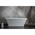 Vinter 59" Free Standing Acrylic Bathtub w/ Chrome Drain