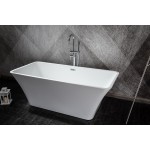 Vinter 59" Free Standing Acrylic Bathtub w/ Chrome Drain