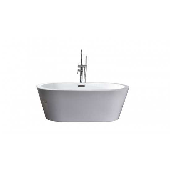 Lure 67" Free Standing Acrylic Bathtub w/ Chrome Drain