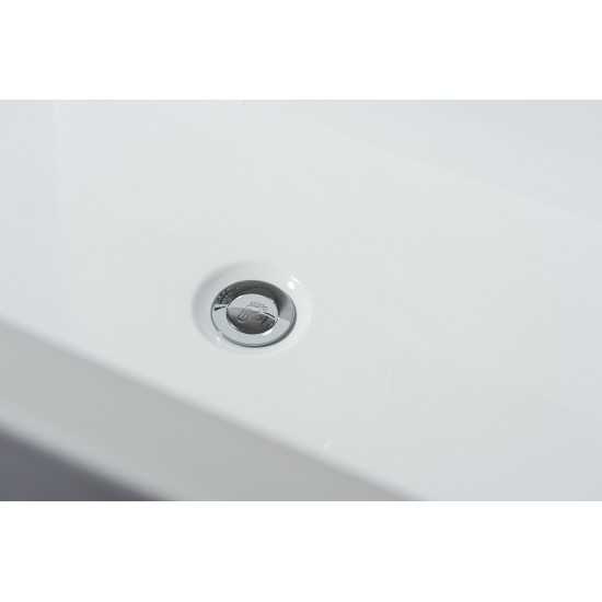 Melina 63" Free Standing Acrylic Bathtub w/ Chrome Drain