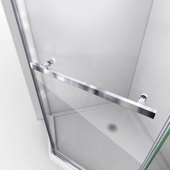 DreamLine Prism 38 1/8 in.x72 in. Frameless Neo-Angle Pivot Shower Enclosure in Oil Rubbed Bronze