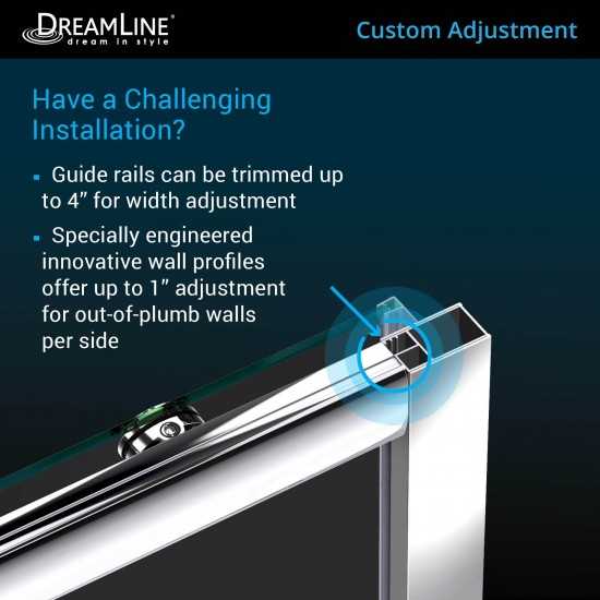 DreamLine Infinity-Z 32x60x74 3/4 Clear Sliding Shower Door in Oil Rubbed Bronze, Left Drain Black Base