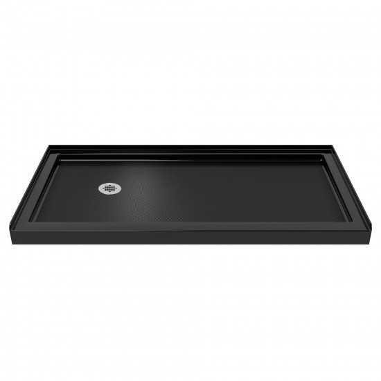 DreamLine Infinity-Z 32x60x74 3/4 Clear Sliding Shower Door in Oil Rubbed Bronze, Left Drain Black Base