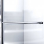 DreamLine Infinity-Z 32x60x74 3/4 Clear Sliding Shower Door in Satin Black, Left Drain Biscuit Base