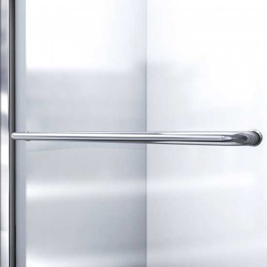 DreamLine Infinity-Z 32x60x74 3/4 Clear Sliding Shower Door in Satin Black, Left Drain Black Base