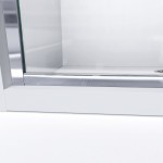 DreamLine Infinity-Z 30x60x74 3/4 Clear Sliding Shower Door in Satin Black, Left Drain Biscuit Base