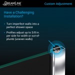 DreamLine Prism 36 in.x74 3/4 in. Frameless Neo-Angle Pivot Shower Enclosure in Oil Rubbed Bronze with White Base Kit