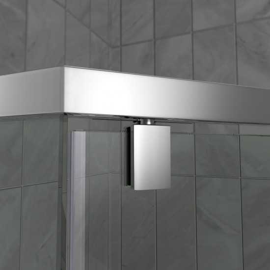 DreamLine Prism 36 in.x74 3/4 in. Frameless Neo-Angle Pivot Shower Enclosure in Oil Rubbed Bronze with Biscuit Base