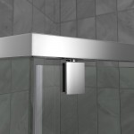 DreamLine Prism 38 in.x74 3/4 in. Frameless Neo-Angle Pivot Shower Enclosure in Oil Rubbed Bronze with White Base Kit