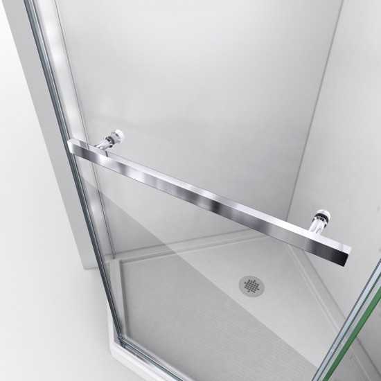 DreamLine Prism 38 in.x74 3/4 in. Frameless Neo-Angle Pivot Shower Enclosure in Oil Rubbed Bronze with White Base Kit