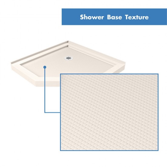 DreamLine Prism 38 in.x74 3/4 in. Frameless Neo-Angle Pivot Shower Enclosure in Oil Rubbed Bronze with Biscuit Base