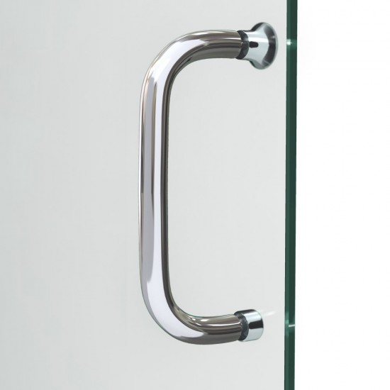 DreamLine Infinity-Z 36x60x76 3/4 Clear Sliding Shower Door in Oil Rubbed Bronze, Left Drain and Backwalls