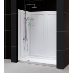 DreamLine Infinity-Z 36x60x76 3/4 Clear Sliding Shower Door in Oil Rubbed Bronze, Left Drain and Backwalls