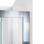 DreamLine Terrace 58 in. W x 72 in. H Semi-Frameless Pivot Shower Door in Chrome