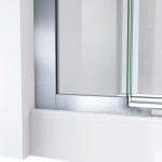 DreamLine Terrace 58 in. W x 72 in. H Semi-Frameless Pivot Shower Door in Chrome