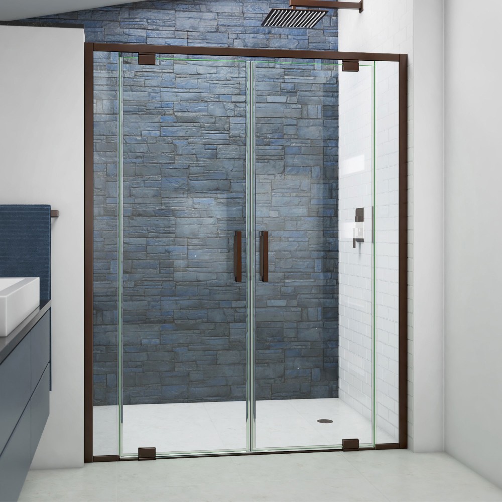 DreamLine Terrace 58x72 Semi-Frameless Pivot Shower Door in Oil Rubbed Bronze DreamLine Terrace 58x72 Semi-Frameless Pivot Shower Door in Oil Rubbed Bronze