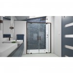 DreamLine Terrace 58x72 Semi-Frameless Pivot Shower Door in Oil Rubbed Bronze