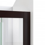 DreamLine Terrace 58x72 Semi-Frameless Pivot Shower Door in Oil Rubbed Bronze