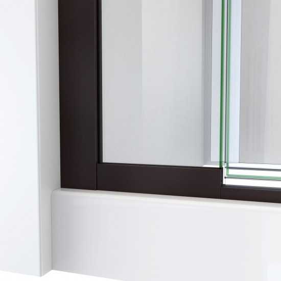 DreamLine Terrace 58x72 Semi-Frameless Pivot Shower Door in Oil Rubbed Bronze