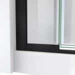 DreamLine Terrace 58x72 Semi-Frameless Pivot Shower Door in Satin Black