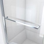 DreamLine Aqua-Q Swing 34 in. W x 58 in. H Frameless Tub Door in Chrome
