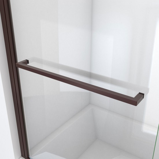 DreamLine Aqua-Q Swing 34x58 Frameless Tub Door in Oil Rubbed Bronze