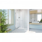 DreamLine Aqua-Q Swing 39 1/2 in. W x 72 in. H Frameless Shower Door in Chrome