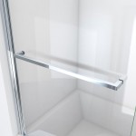 DreamLine Aqua-Q Swing 39 1/2 in. W x 72 in. H Frameless Shower Door in Chrome