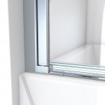 DreamLine Aqua-Q Swing 39 1/2 in. W x 72 in. H Frameless Shower Door in Chrome