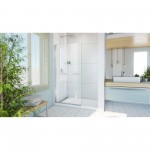 DreamLine Aqua-Q Swing 33 1/2 in. W x 72 in. H Frameless Shower Door in Chrome