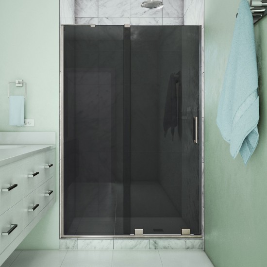 DreamLine Mirage-X 44-48x72 Frameless Sliding Shower Door in Brushed Nickel, SHDR1948723GR04