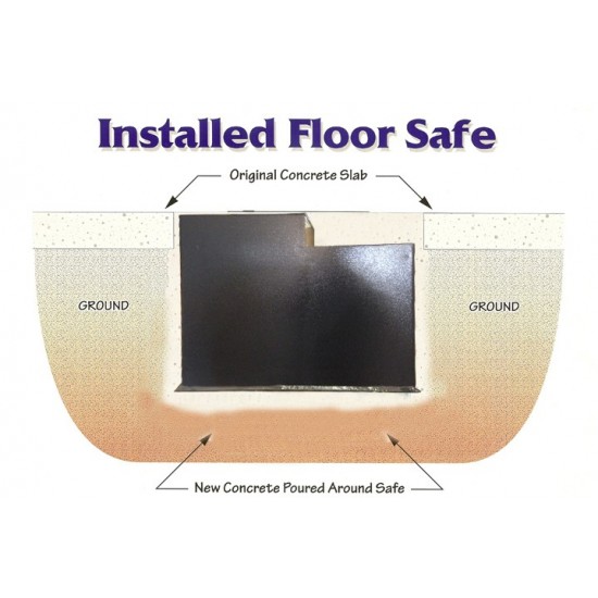 Hollon Gray Floor Safe, B6000