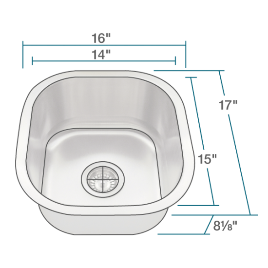 1716-16 Stainless Steel Sink