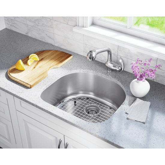 2421-16 D-Bowl Stainless Steel Kitchen Sink
