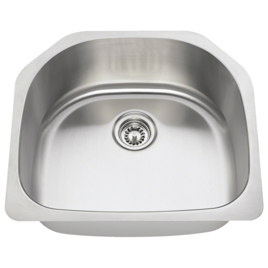 2421-16 D-Bowl Stainless Steel Kitchen Sink