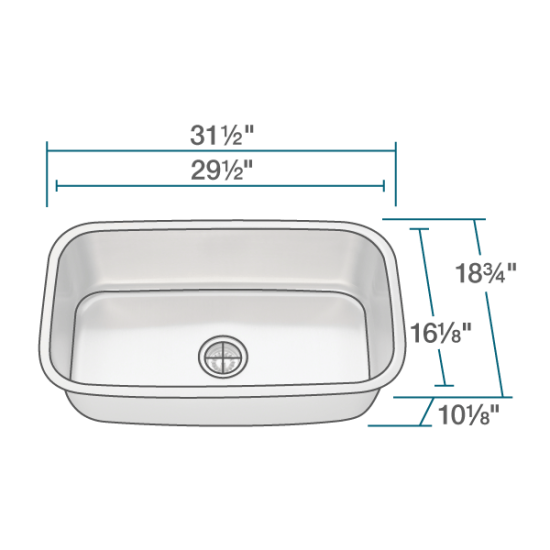 3118-16 Stainless Steel Kitchen Sink