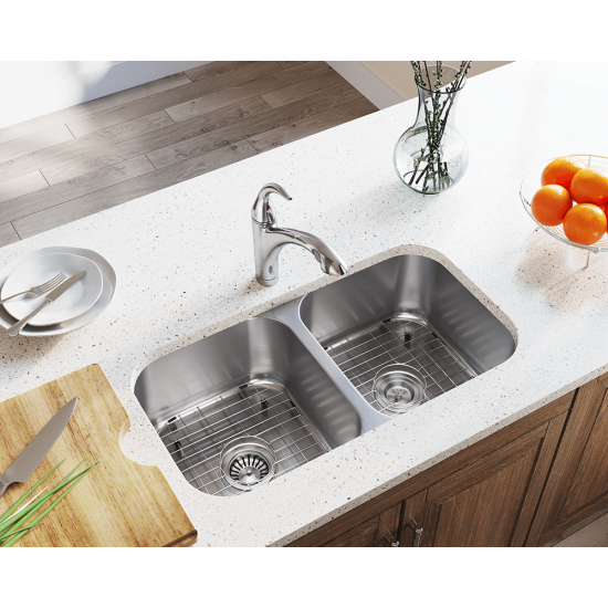 3218A Double Bowl Undermount Stainless Steel Sink