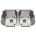 3218A-16 Double Bowl Undermount Stainless Steel Sink