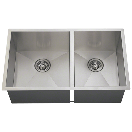 3322OL Double Rectangular Stainless Steel Sink