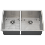 3322OR Double Rectangular Stainless Steel Kitchen Sink