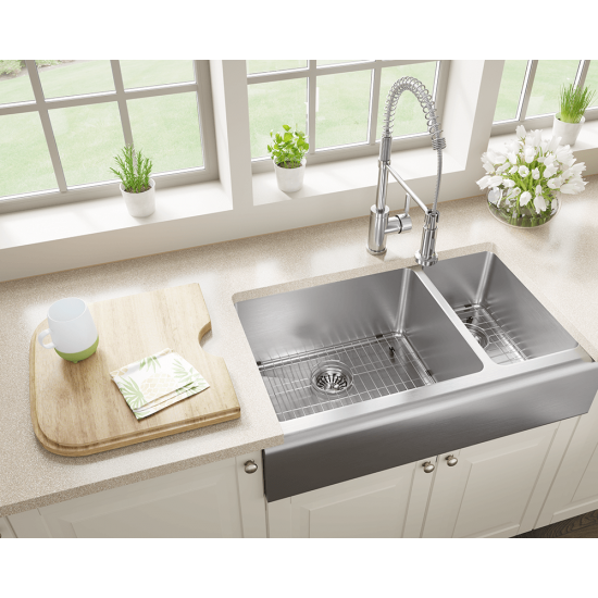 407L Offset Apron Sink