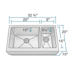 407L Offset Apron Sink